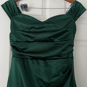 Long green formal dress